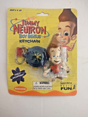 Jimmy Neutron Boy Genius Keychain Nickelodeon Basic Fun Figure Light Up NEW Seal