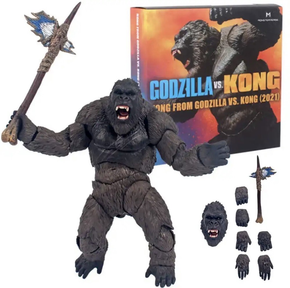 Godzilla vs Kong Action Figure Collectable King Kong S.H.MonsterArt Toys Gift
