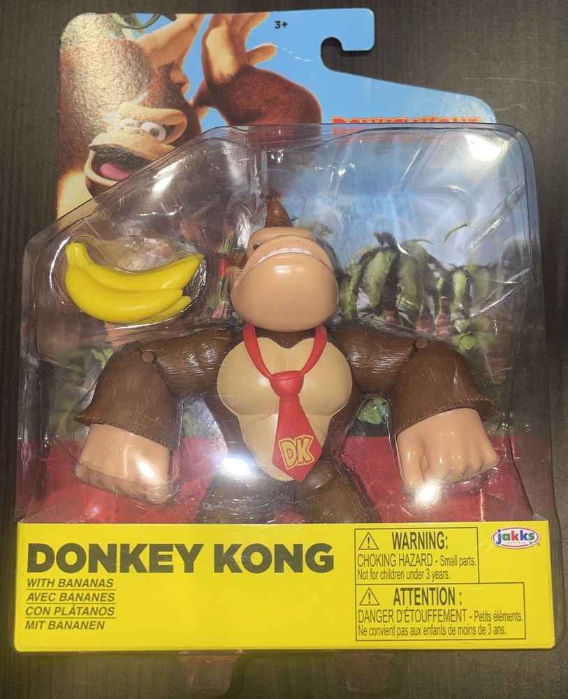 Jakks Pacific World of Nintendo Donkey Kong With Bananas 4″ Inch Figure – NEW