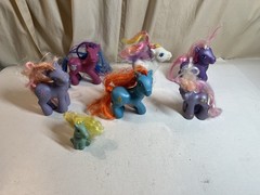My Little Pony Figures Lot of 7 from Vintage 2002-2004 Various Sizes