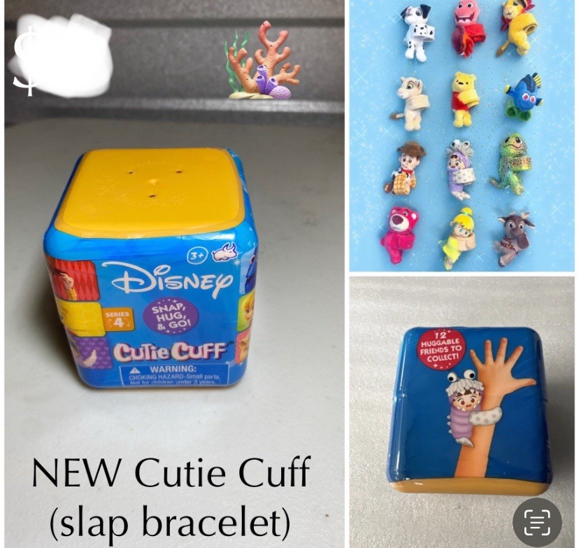 Disney Cutie Cuff Series 4 Mystery Plush Slap Bracelet Sealed New