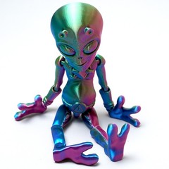 8.3inch 3D Printed Alien Model,Articulated Animals figure,Fidget Toys Home Decor
