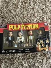 NECA 4 Mini Figure Set Pulp Fiction Overdose New 2004 Vince Mia Jody Lan READ!