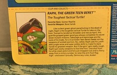 TMNT Raph the Green Teen Beret 1991 w/ Back Card -NO Accessories – NOT COMPLETE