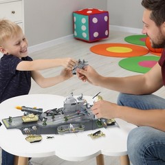 Aircraft Carrier Battle Ship Army Toys – Military Vehicles, Warplanes, Warshi…
