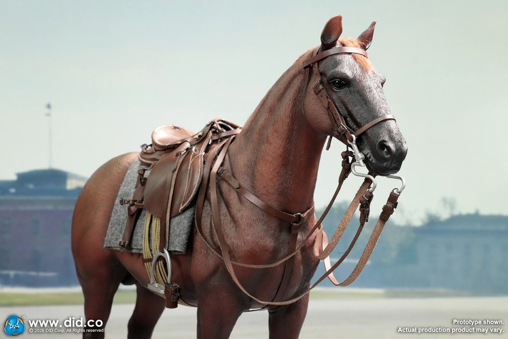 DID 1/6 Scale Brown WWII German War Horse (Standing) for 12″ Figures E60084