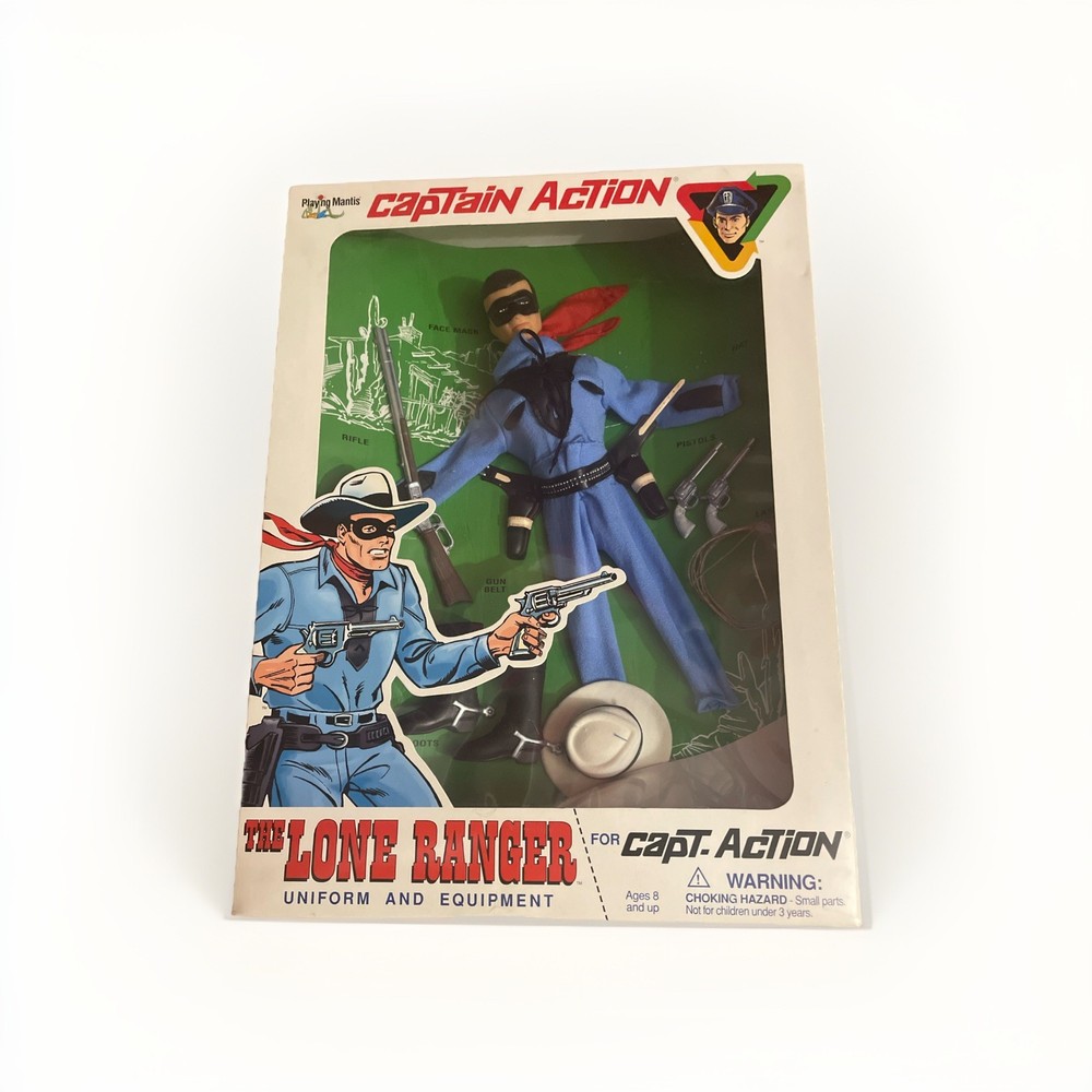 PLAYING MANTIS CAPTAIN ACTION THE LONE RANGER UNIFORM & EQUIPMENT, 10/23 In Box