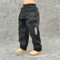1:18 Scale Black Casual Trousers Pants Clothes 3.75″ Male Action Figure Body Toy