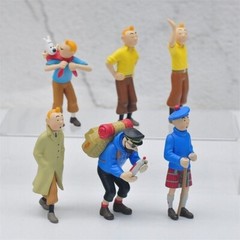 The Adventures of Tintin Series#3 6 PCS/Set Action Figures each w/Factory Tag