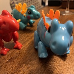 Set Of 3 – Tolo First Friends Dinosaurs Toddler Toys Pterodactyl And 2 Stegs