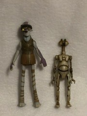 2 Star Wars Action Figures 1999 Ody Mandrell with a Pit Droid Plastic