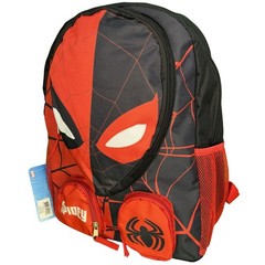 Spiderman Head Kids Backpack 16″ for School Bookbag for Boys ages 3+, with 3