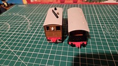 1992 ERTL Thomas & Friends Train Toby Tram & Henrietta Coach EUC