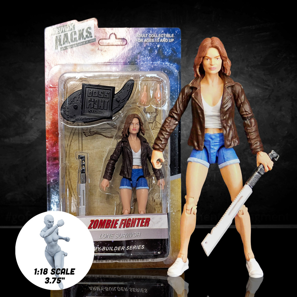 Vitruvian H.A.C.K.S. Basics Zombie Fighter 4″ Action Figure – Carded Collectible