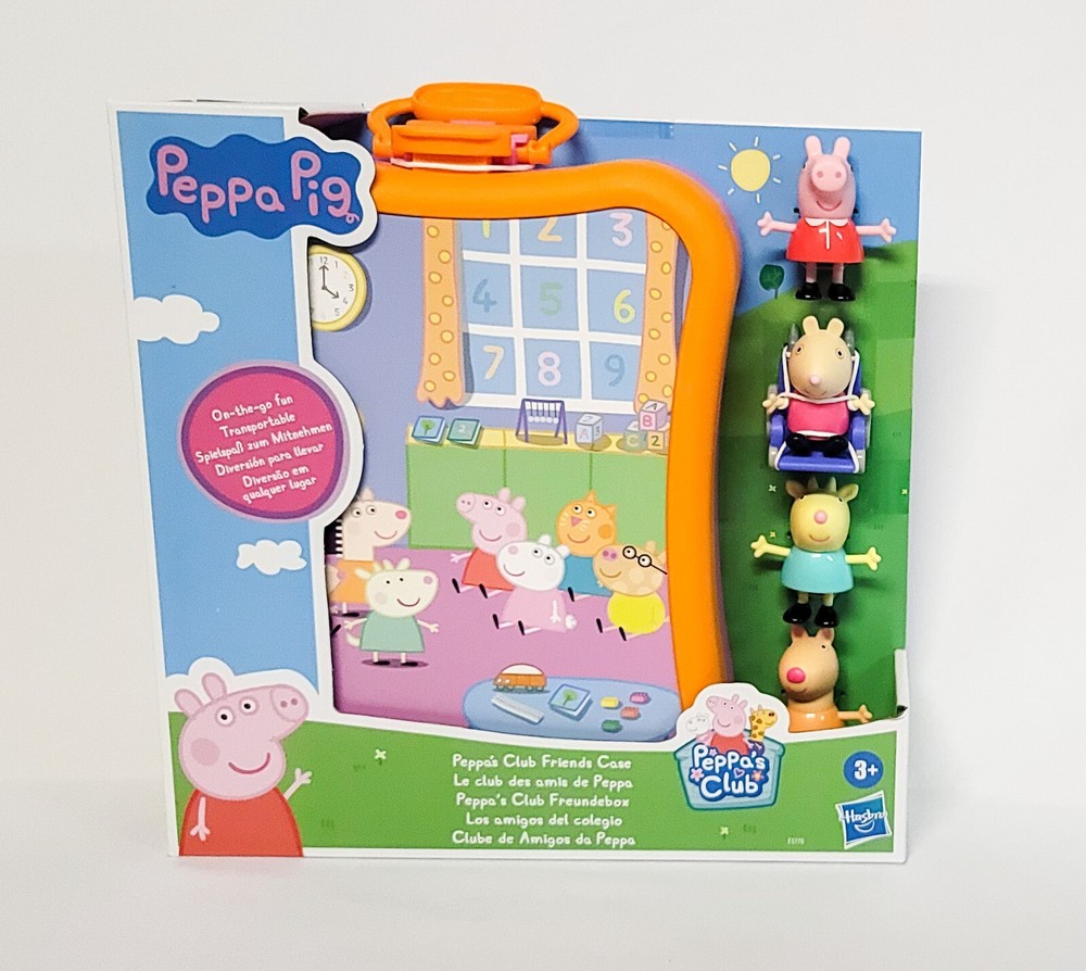Peppa Pig Club Friends Case Playset | 4 Figures | Kids Toy – Free Shipping!