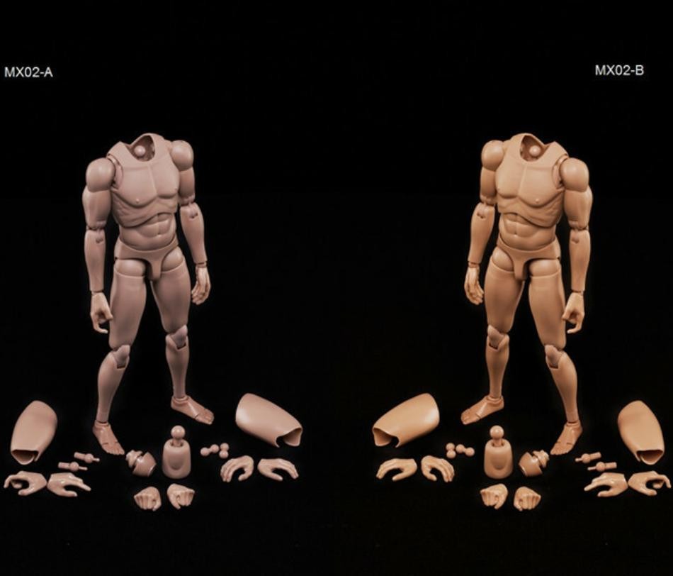 1/6 Male Narrow Shoulders Muscular Joint Body For 12” Action Figure Model Doll