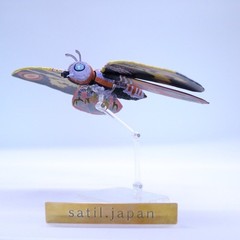 [USED] BANDAI S.H.MonsterArts Mothra Adults & Mothra Special Color Ver. Figure