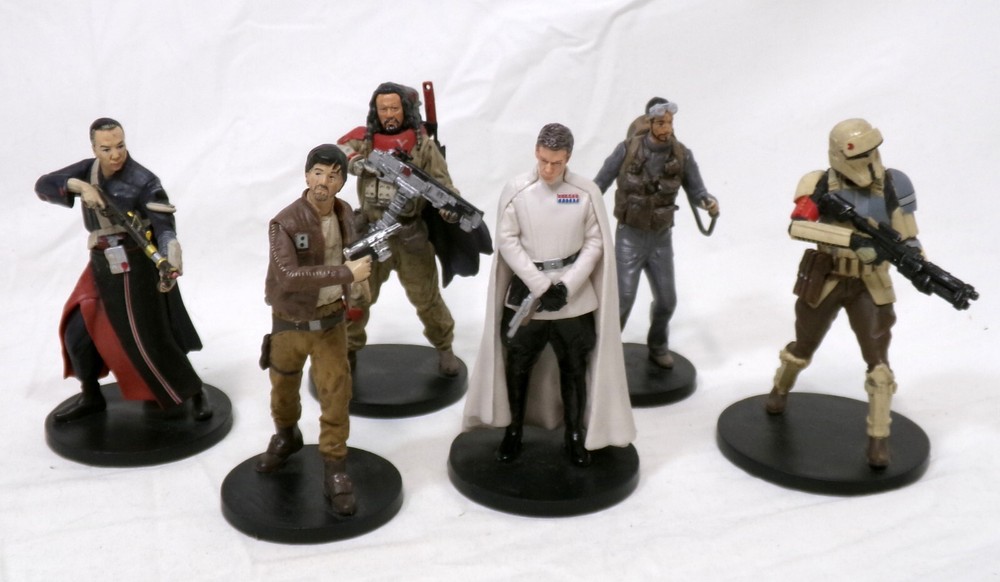 Disney Store 2016 Star Wars Rogue One 6 Piece Figurine Lot Cassian Andor Krennic