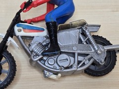 Ideal Team America Super Stunt Motorcycle Bike w/ Rider & Gyro Launcher 1980 Vtg