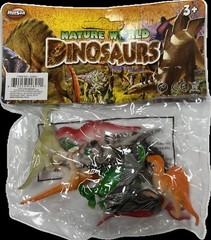 10 PCS DINOSAURS TOY PLASTIC FIGURINE FIGURE 2.5″ NATURE WORLD KIDS GIFT FUN
