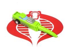 Wendy’s Fast Food Toy Rocket Writers Green Racecar No Cap 1991