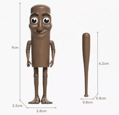 Funny Brain Rot Tung Tung Action Figure With Accessories – Buildable