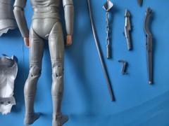 1968 Vintage Marx Sir Stuart Silver Knight Action Figure + Manuel