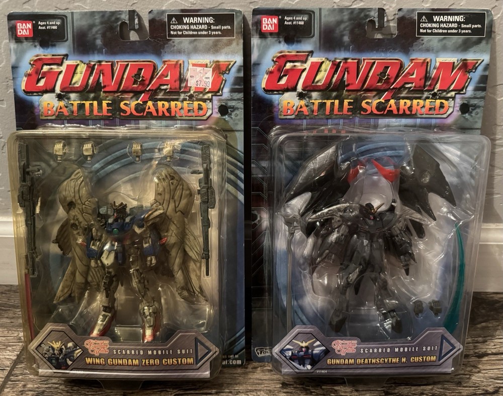 Bandai 2003 Gundam Battle Scarred Wing Gundam Zero & Deathscythe H. Custom NEW