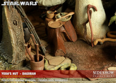 STAR WARS~YODA’S~DAGOBAH HUT~SIXTH SCALE ENVIRONMENT~LE 1500~SIDESHOW~MIBS