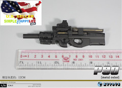 1/6 P90 Rifle Submachine Gun Weapon Models For 12″ Figure Phicen Hot toys ❶USA❶