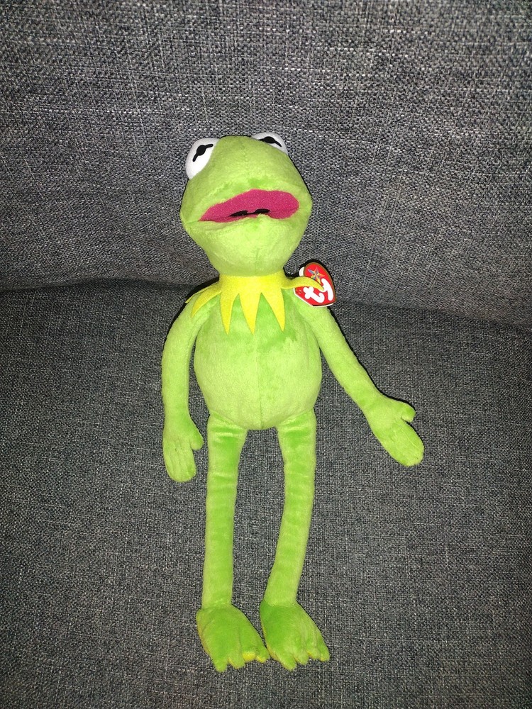 Kermit the Frog Ty Beanie Buddies 2013 Rare Muppets Plush Medium 16″ Tags