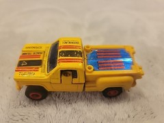 Vintage 1980s MC Toys Dynabot Motobot Yellow Race Truck 4×4 Transformer