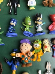 Lot of 50+ Vintage Mixed Lot PVC Plastic Toys, Disney, Pixar, Smurfs, Snoopy