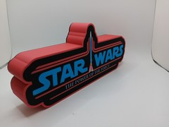 Retro Power of the Force POTF star wars logo lightbox sign for Star Wars display