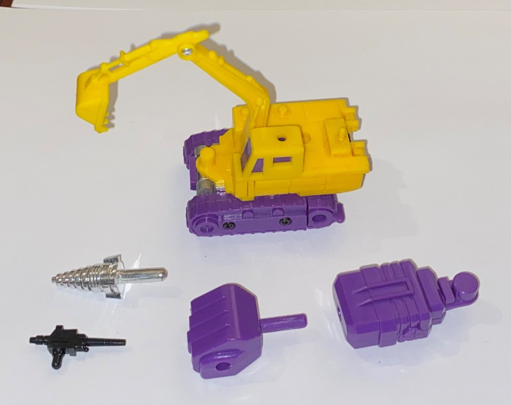 original G2 Transformers YELLOW constructicon SCAVENGER 100% COMPLETE Devastator