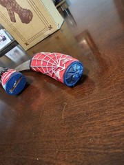 Rare Spider’s Fury Spiderman 7” Fixed blade knife Hand Bust Stand Hand Painted