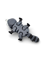 20 PCS Articulated Mini Raccoon Toy 3″ USA Made, Trash Panda Fidget Desk Pet