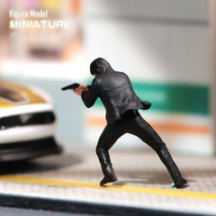 1/24 1/43 1/64 1/87 John Wick Killer Scene Prop Miniature Figure For Car Vehicle