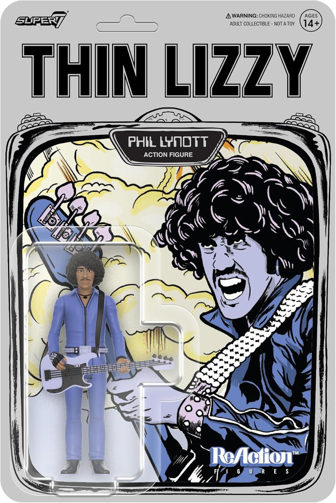 Super7 Reaction Figure Thin Lizzy Phil Lynott (Jailbreak) – 3.75″ Thin Lizzy Act