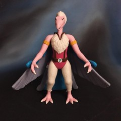 DINOSAUCERS Teryx FLOCKED Custom Figure Glasslite RARE Dinoplativolos Astro Dino