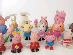 Lot Of 40 Peppa Pig Figures Accessories Helicopter TV Table Grill Tent Playgound