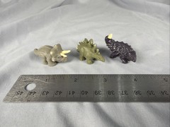 Kinder Joy Egg Jurassic World Dinosaur Figure Lot Of 3 Ankylosaurus Mini Toy