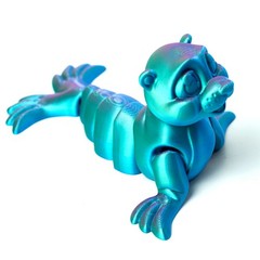 7.1inch 3D Printed Seal Model,Articulated Animals figure,Fidget Toys Home Decor