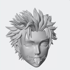 Custom1/12 Scale Unpainted Jujutsu Kaisen Inumaki Toge Head Sculpt for 6”Body