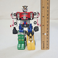 Bandai 1997 Power Rangers 5″ Carranger DX VRV Megazord (READ, wear, incomplete)