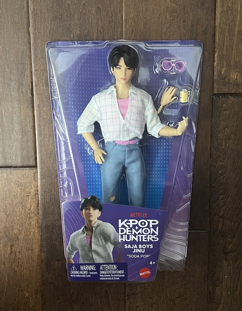 Mattel K-POP Demon Hunters Saja Boys Jinu Fashion Anime Soda Pop Doll IN HAND