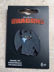How to Train Your Dragon Sitting Toothless Eating Fish Exclusive Loungefly Pin