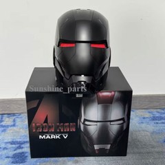 Iron Man Autoking Full Black MK5 Helmet Electronic Voice Activated Cosplay Mask