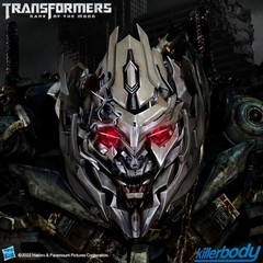 Megatron English Voice-Controlled Wearable 1/1 Helmet With LED Eye Halloween 1PC