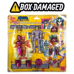 Box Damaged Vintage Saint Seiya Bronze Blister Card Ver Seiya, Shiryu, Shun Set